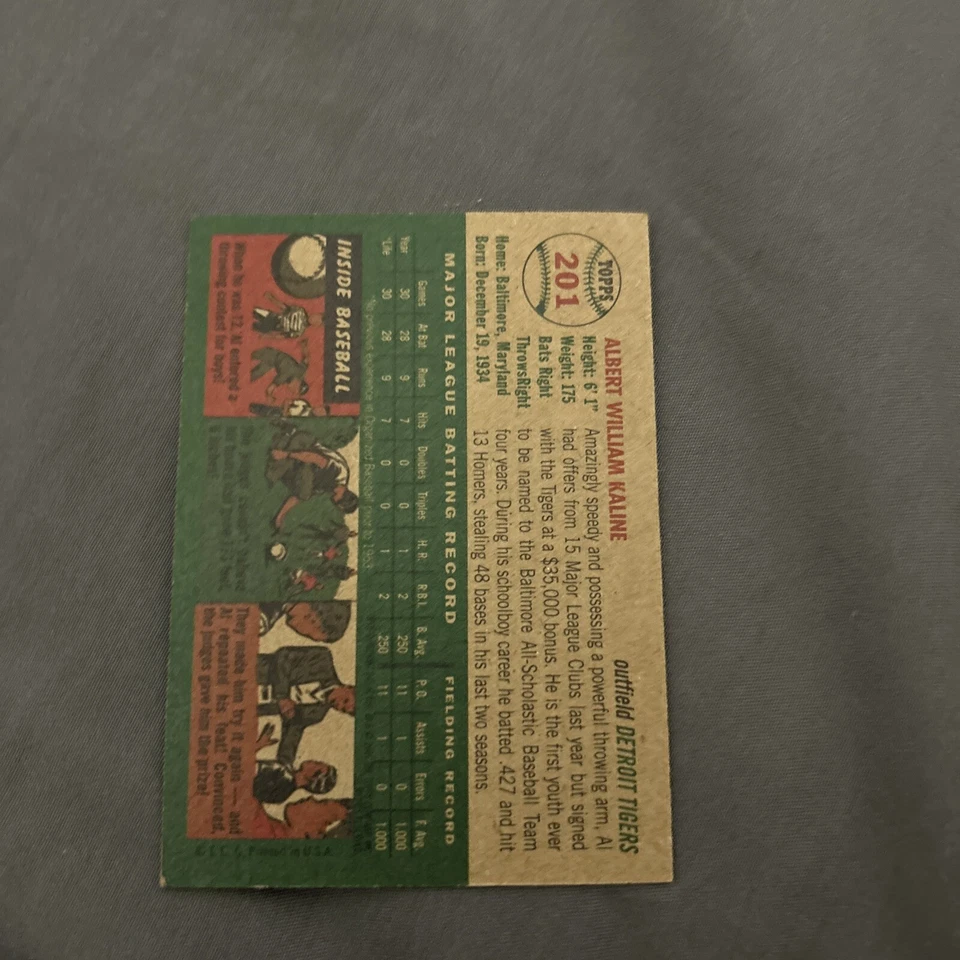 2001 Topps Archives - #245 Al Kaline - Image 2 of 2