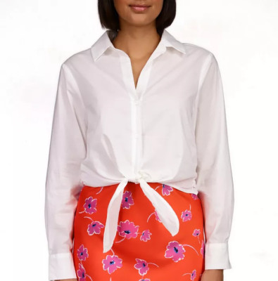 SANCTUARY Women's Lover Tie-Front Button-Front Shirt Size Small New with tags
