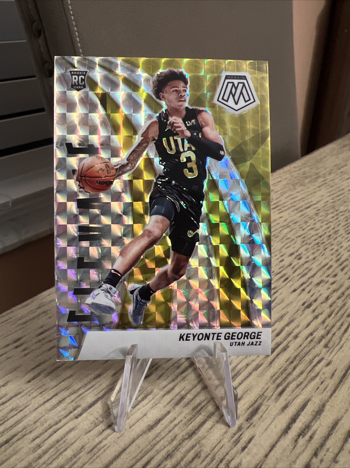 2023-24 Mosaic Keyonte George Silver Prizm Elevate Insert Utah #22 RC Rookie 🔥