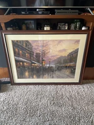 1999 Thomas Kinkade Boulevard Lights Park West Gallery Proof Litho 24” X 36” - Image 1 of 4