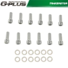 Fit For 283 327 350 400 Small Block Chevy Chrome Intake Manifold Bolts Set Of 12