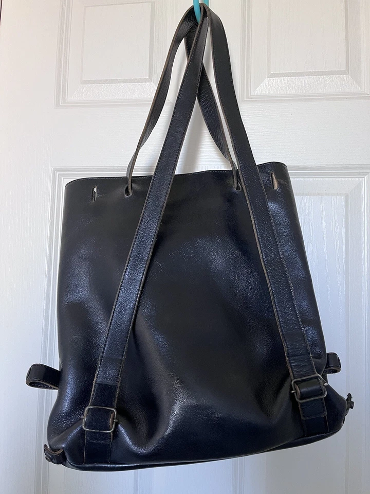 Yohji Yamamoto кожаный черный рюкзак б/у сделано в Японии - Изображение 2 из 4