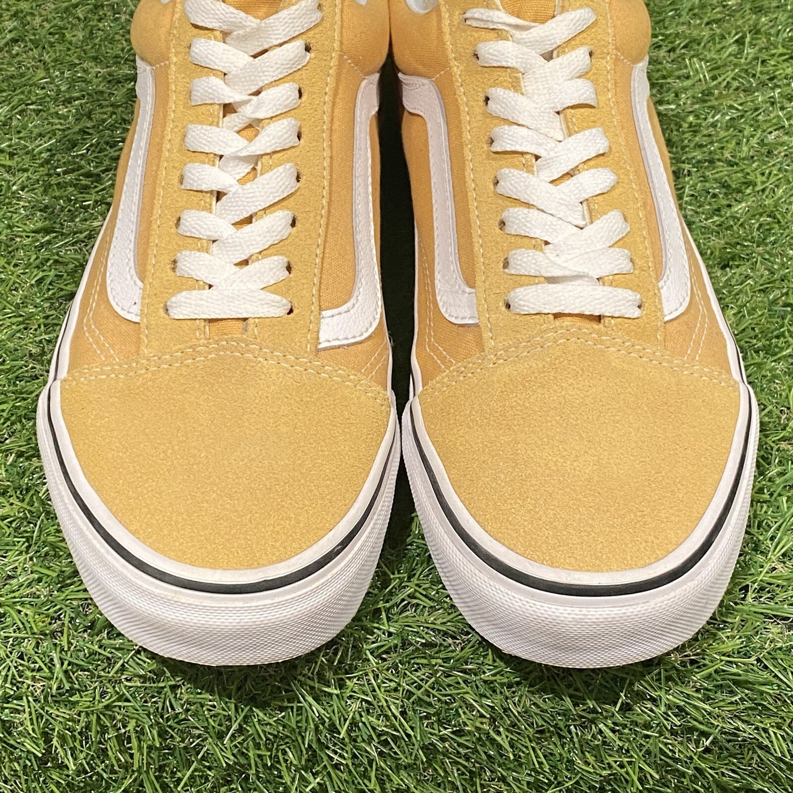 Vans Old Skool Skateboarding Low Sneakers Yellow / US Size Mens 6.5 Womens 8