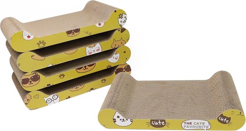 Cat Scratching Board Cat Scratching Pad with Catnip Lounge Jungle Stripe Pattern - Picture 5 of 11