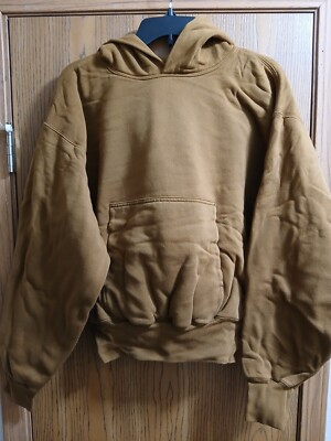 Yeezy YZY Gap Engineered by Balenciaga Double Layered Hoodie Brown Size XS 