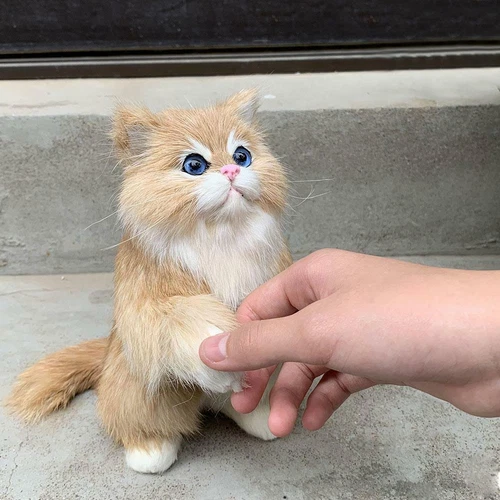 1PC Lifelike Fake Cat Plush Toy Simulation Stuffed Animal Fluffy Doll For Kids - Bild 1 von 6