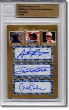 Austin Romine * Jose Tabata * Andrew Brackman Rookie Autograph BGS Auto RC #/10