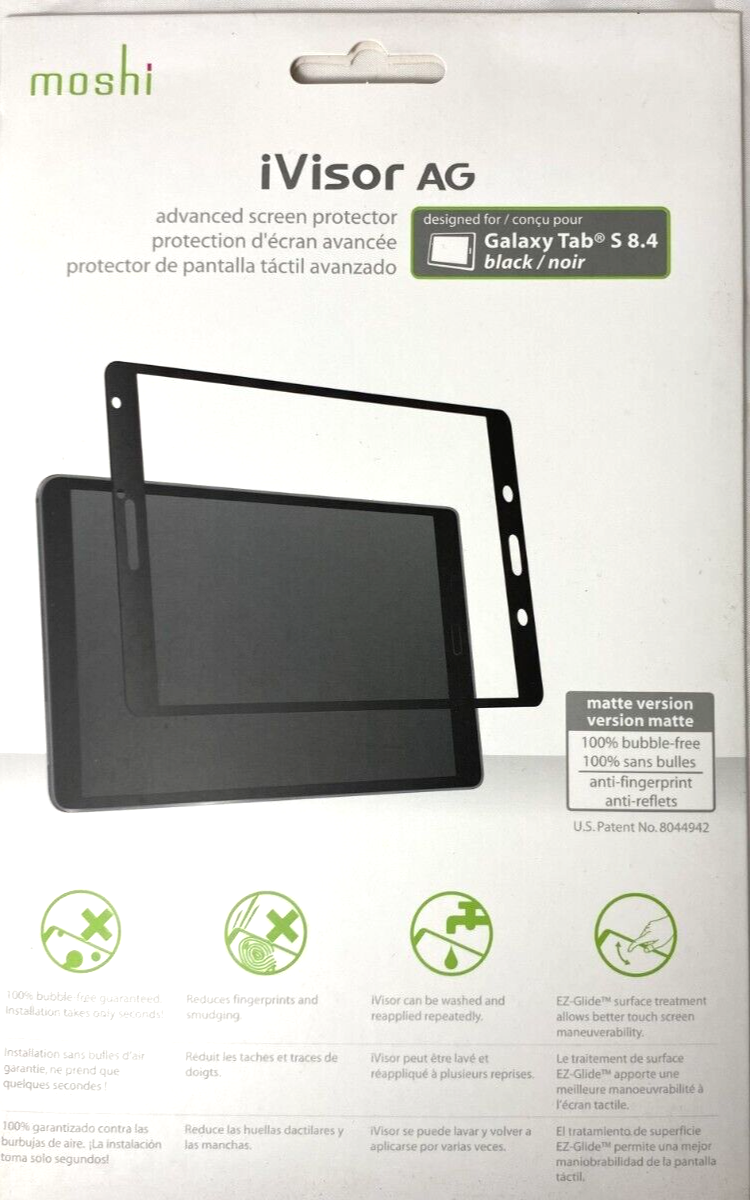 Moshi iVisor AG BLACK Screen Protector Samsung Galaxy Tab S BrandNew  Sealed
