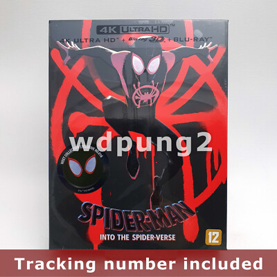 Spider-Man Into The Spider-Verse 4K UHD BLU-RAY 3D Steelbook Full Slip A1 / WeET