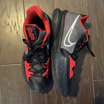 Size 10 - Nike Kyrie Low 4 Bred Black/White/University Red | eBay