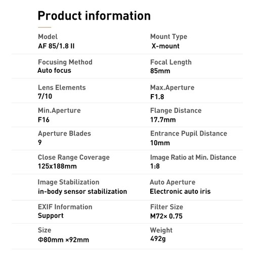 VILTROX 85mm F1.8 II Full-frame AF Lens Fr Nikon Z Mount Z5 Z50 Z6 Z6II Z7II Z - Picture 4 of 9