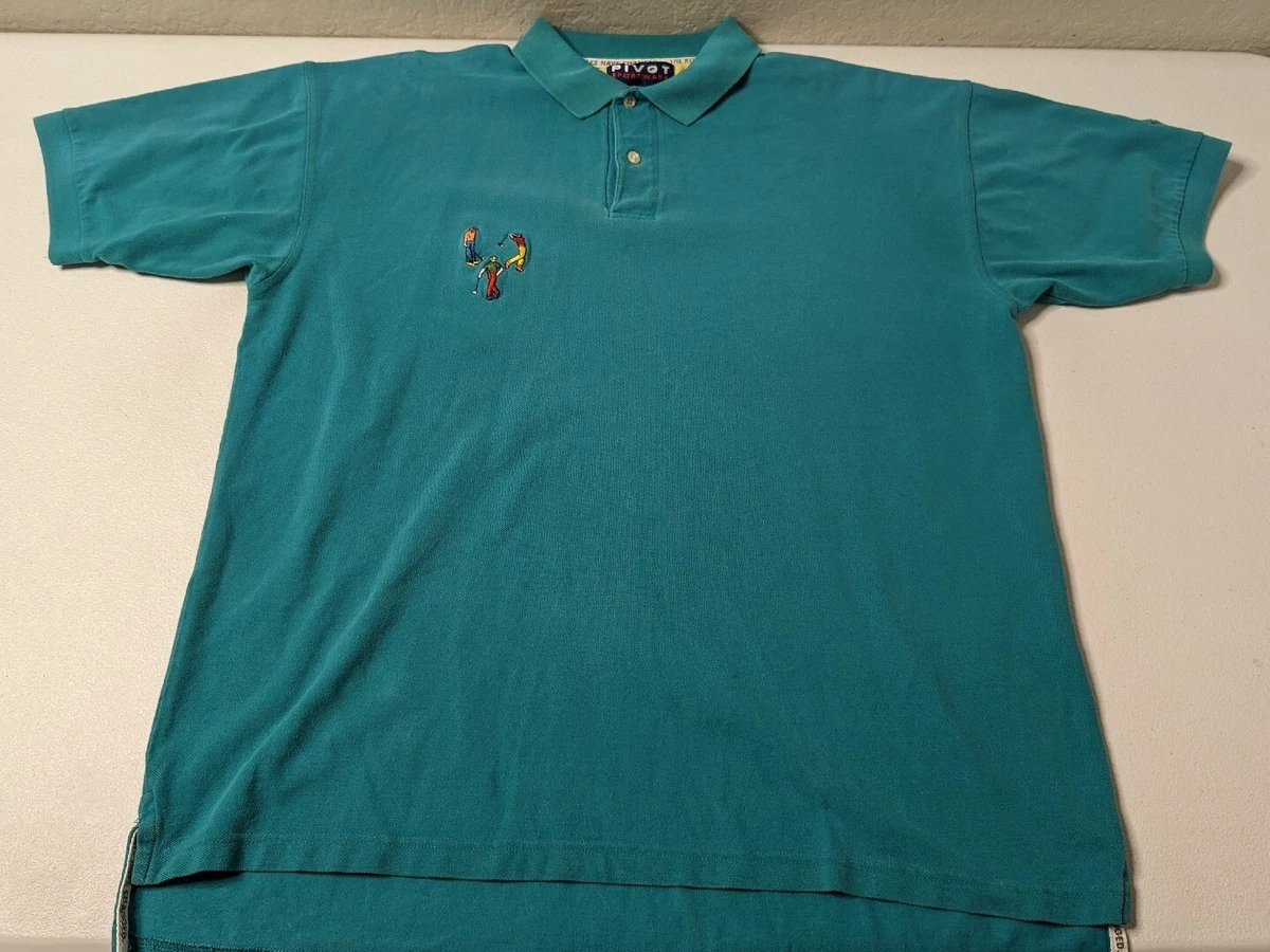 Pivot Sports Wear Vintage Men s Polo Golf Shirt Size L eBay