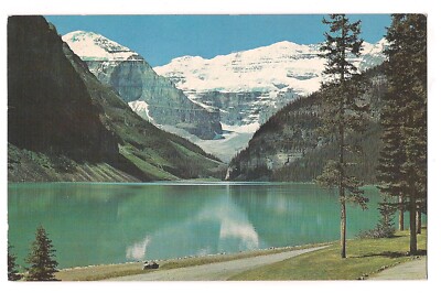 LAKE LOUISE VICTORIA GLACIER Snow Covered Canadian Rockies Canada Postcard 1970