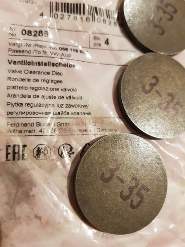 Ventileinstellplättchen 31,0 x 3,35mm VW VAG LT Audi Volvo Citroen Ford Peugeot - Bild 2 von 2