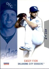 2016 Oklahoma City Dodgers Choice #13 Casey Fien Temecula California CA Card