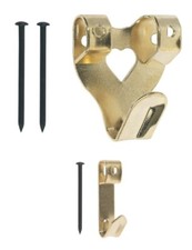 Picture Hooks Strong Brass Wall Hooks With Pins Hook Single Double Pins