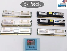 6GB (1GBx6) 2Rx8 PC2-5300F DDR2 240-pin for Dell Precision 490 Server Memory Kit