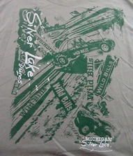 SILVER LAKE SAND DUNES Michigan Wild Bills ATV Rentals SS Gray T Shirt Size L