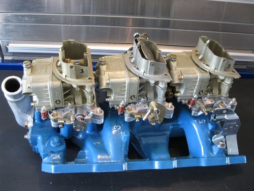 For Pontiac Tri-Power Intake Adapter Big GTO Rochester 2GC Carb to Holley 2300