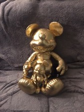 Disney Store Mickey Mouse Plush Gold Collection 90th Anniversary Large And Small
