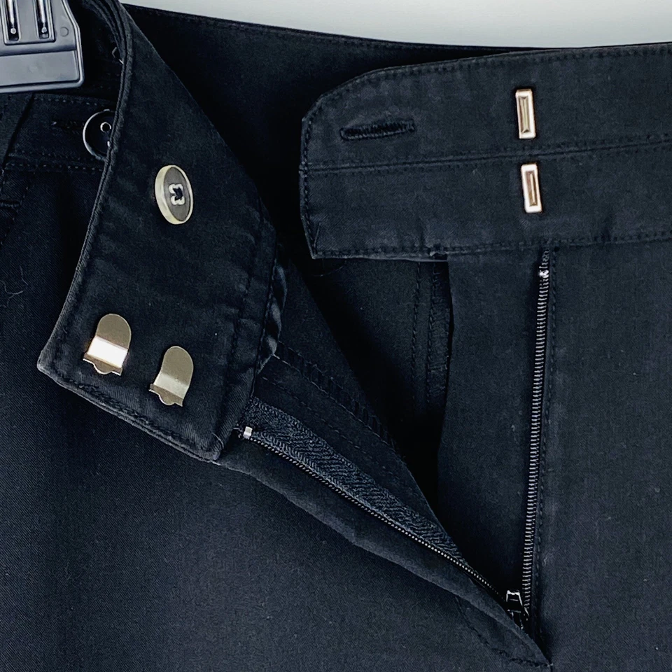 Larry Levine Pants Womens 6 (Fit 29x29) Black Stretch Mid Rise Zip Casual Dress - Image 4 of 4