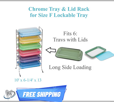 Dental Instrument Set Up F Mini Tray Rack For F Trays with Lockable Lids/Cover