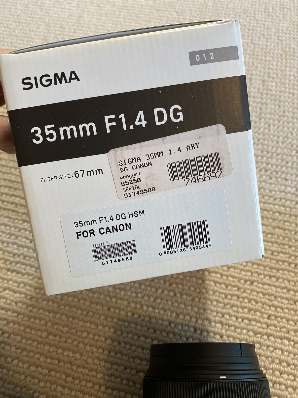 Sigma 35mm 1.4 DG HSM Art Lens For Canon EF