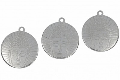  Buddha Schmuck Element Anhänger Edelstahl 22x20mm - VS90