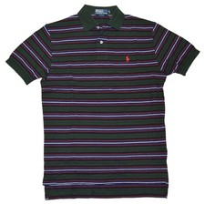 $85 Polo Ralph Lauren Mens Fall Mesh Short Sleeve Shirt Green Navy Red Small