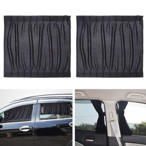 2pcs Universal Black Removable Car Sun Shade car Curtain car Window Curtain - Picture 8 of 13