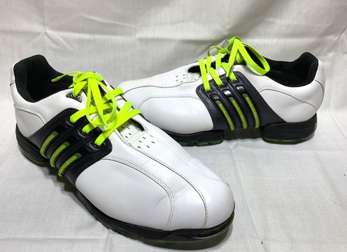 Adidas Tour 360 weiß Leder Golfschuhe Traxion adiPRENE Herren Größe 12 791003