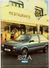 Seat Ibiza 3-dr 1986-1989 UK Market Sales Brochure GLX, GL, L & Designer 1.5 1.2