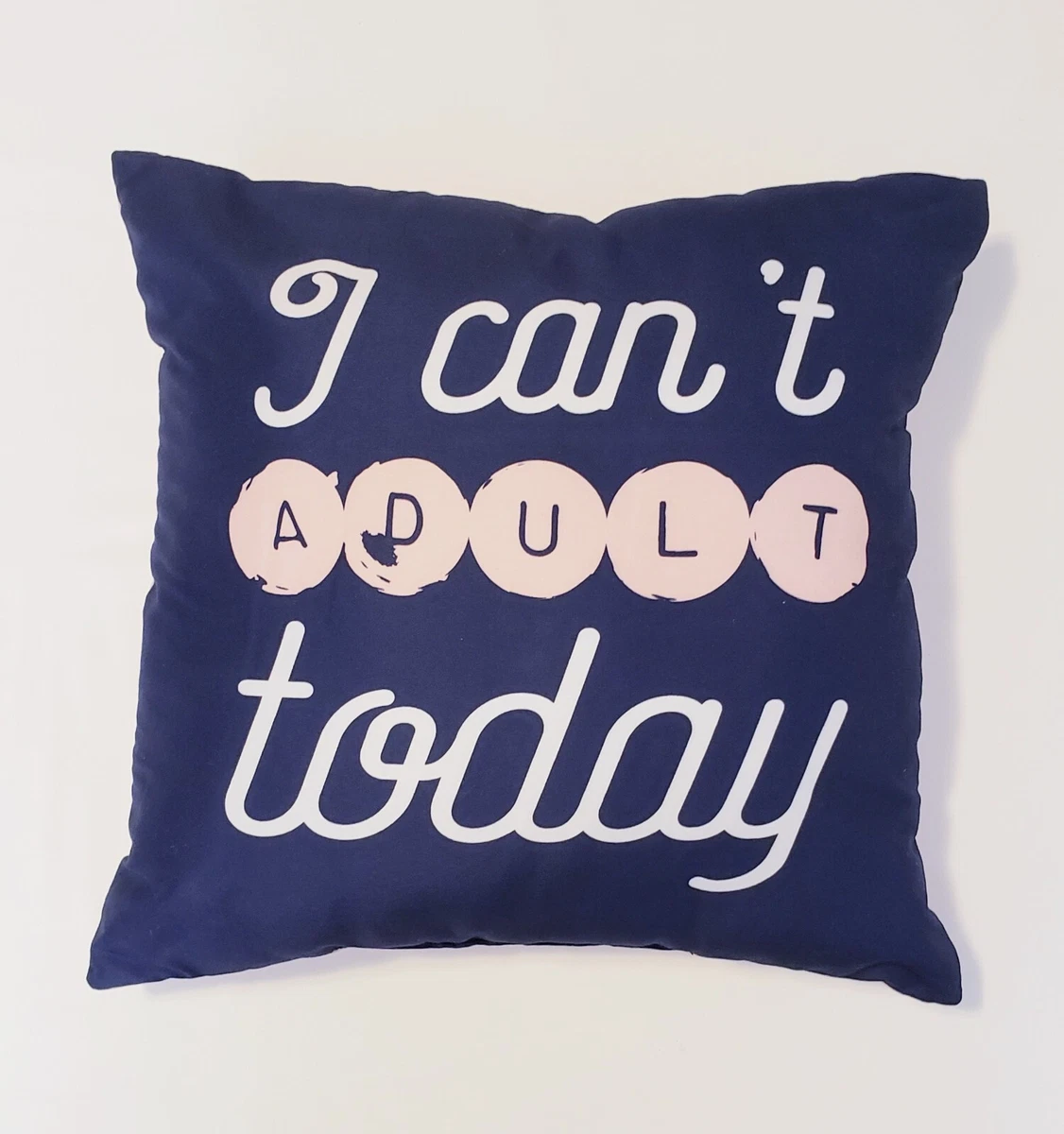 Navy blue and top pink throw pillows