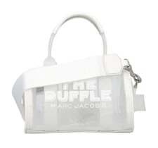 MARC JACOBS The Duffle Bag Mini Mesh Barrel Crossbody ~NWT~ White