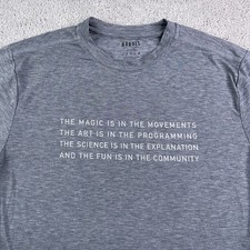 NoBull Shirt Mens Medium Grey Crossfit Logo Double Sided Gym Training Workout