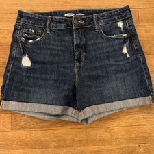 NWOT Old Navy High Rise distressed denim jean shorts size 6 b15