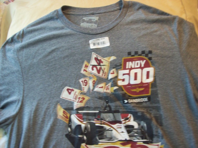 2020 Indy 500 XL 104th  Tee Shirt Dark Gray Lightweight August Run