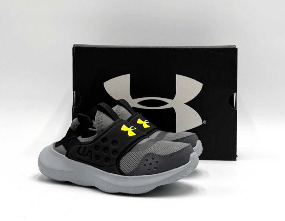 Under Armour UA BPS RUNPLAY Boy's NEW Running Sneaker Gray Multiple Sizes