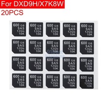 20PCS 600GB SAS 12GB 10K DXD9H X7K8W Tray Caddy Adhesive Stickers Labels