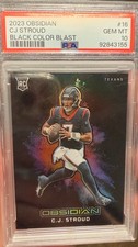 2023 Panini Obsidian CJ Stroud Color Blast Black PSA 10 RC GEM MINT SSP Texans