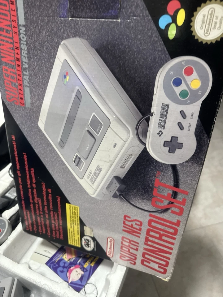 Nintendo Super Nintendo 16-Bit Console -boxata Boxing Vintage Rara Da Collezione - Immagine 3 di 4