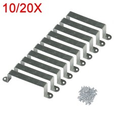 10/20X Fence Post Security Brackets Galvanised Steel Panel Brackets Fits 4” Post
