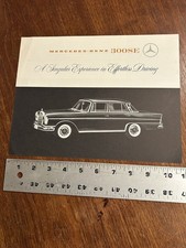1960s Mercedes-benz 300se Car Sales Brochure Catalog 1950s