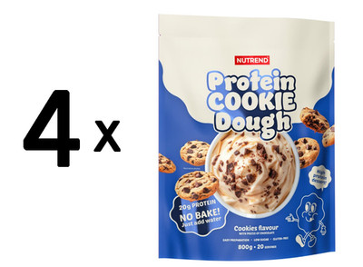 4 x Nutrend Protein Cookie Dough, Cookies - 800g (40,62 EUR/kg)