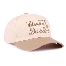 Howdy Darlin' Two-Tone Cotton Cap Ash Mocha O/S NEW