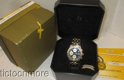 BREITLING CHRONOMAT 2000 AUTOMATIC WATCH MENS B1335211 BLUE DIAL w/ BOX PAPER