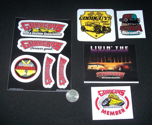 9 - Different - Original Goodguys Rod & Custom - Stickers Drag Racing Hot Rod