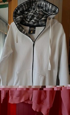 Fishbone  Kapuzenjacke Sweatjacke Gr. M Weiss Warm