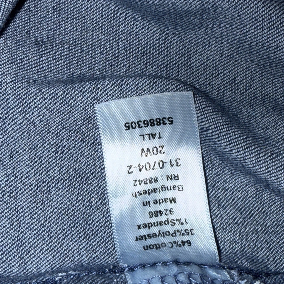 Jeans DENIM 24/7 Feminino Tamanho 20w Azul Elástico Cintura Casual - Imagem 3 de 4