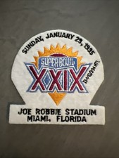 VINTAGE SUPER BOWL XXIX IRON ON PATCH 3 X 3 1/8